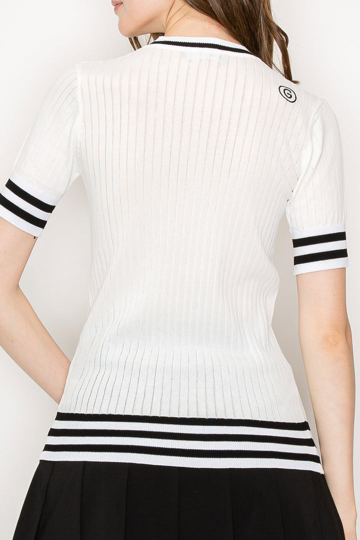 Short Sleeve Cool Knit Two Line