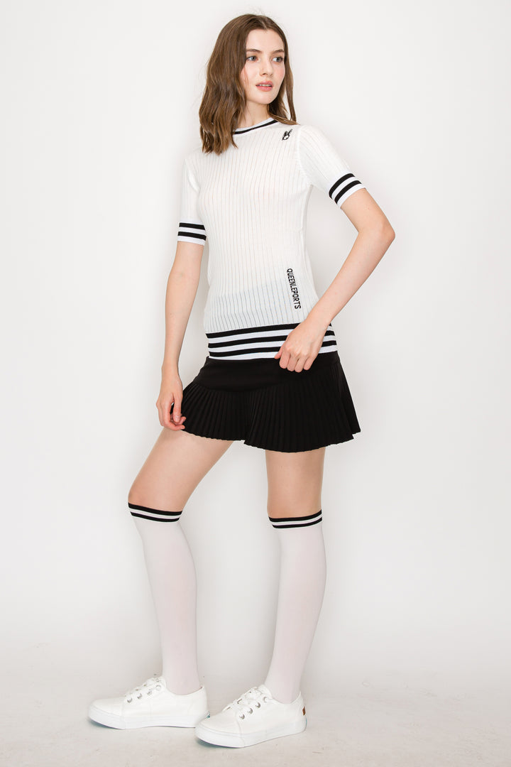 Short Sleeve Cool Knit Two Line