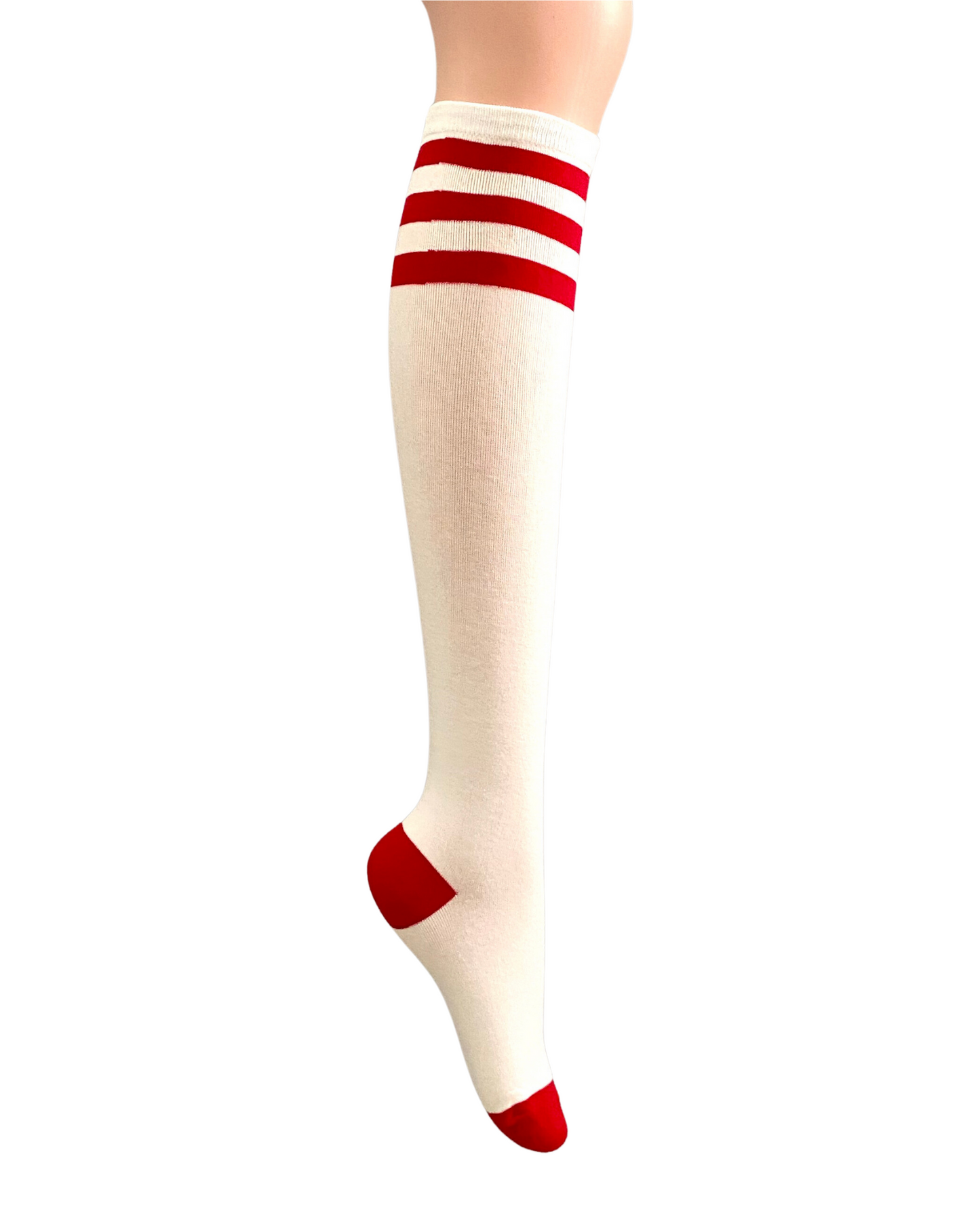 Golf Three-Striped Color Knee-High Socks