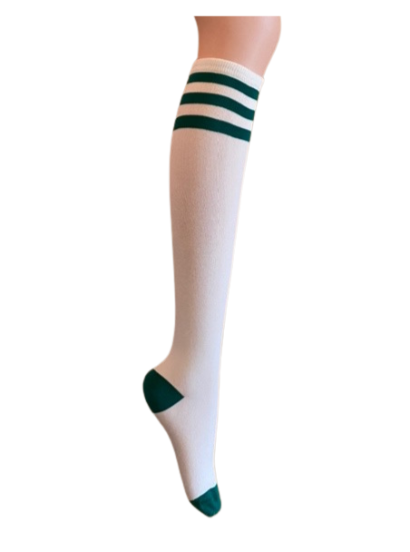 Golf Three-Striped Color Knee-High Socks