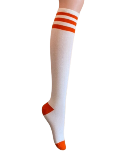 Golf Three-Striped Color Knee-High Socks