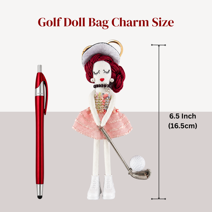 Handmade Golf Doll Bag Charm Keychain