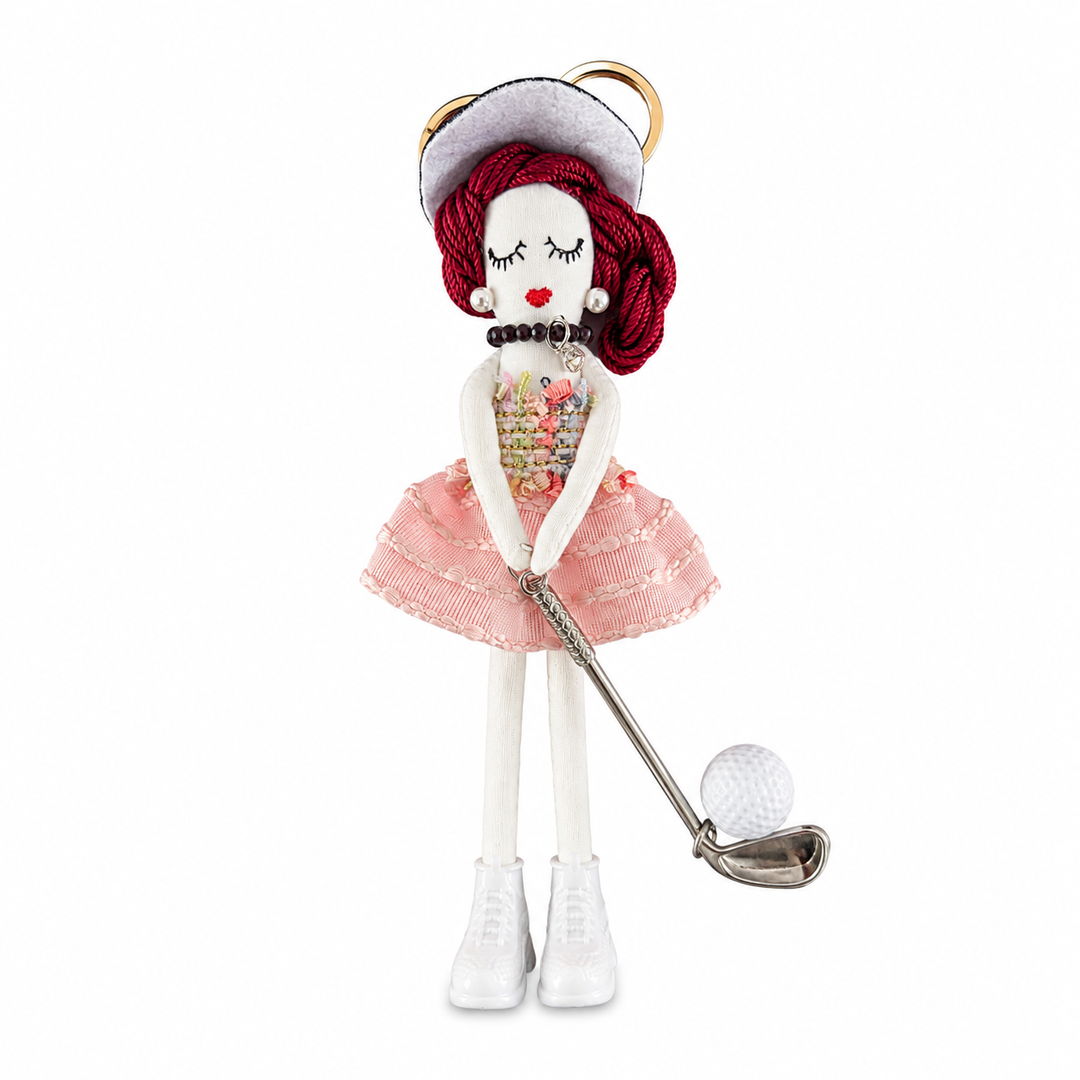 Handmade Golf Doll Bag Charm Keychain