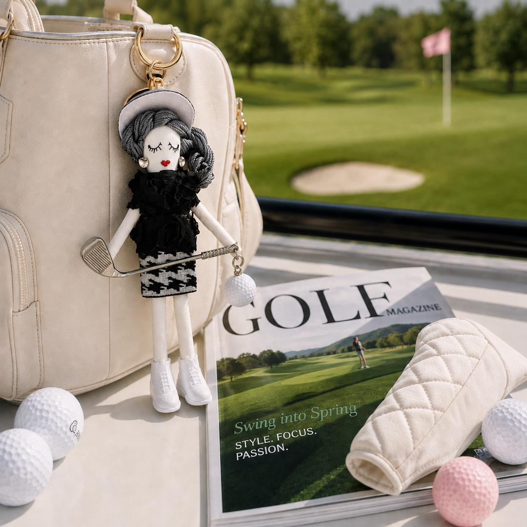 Handmade Golf Doll Bag Charm Keychain