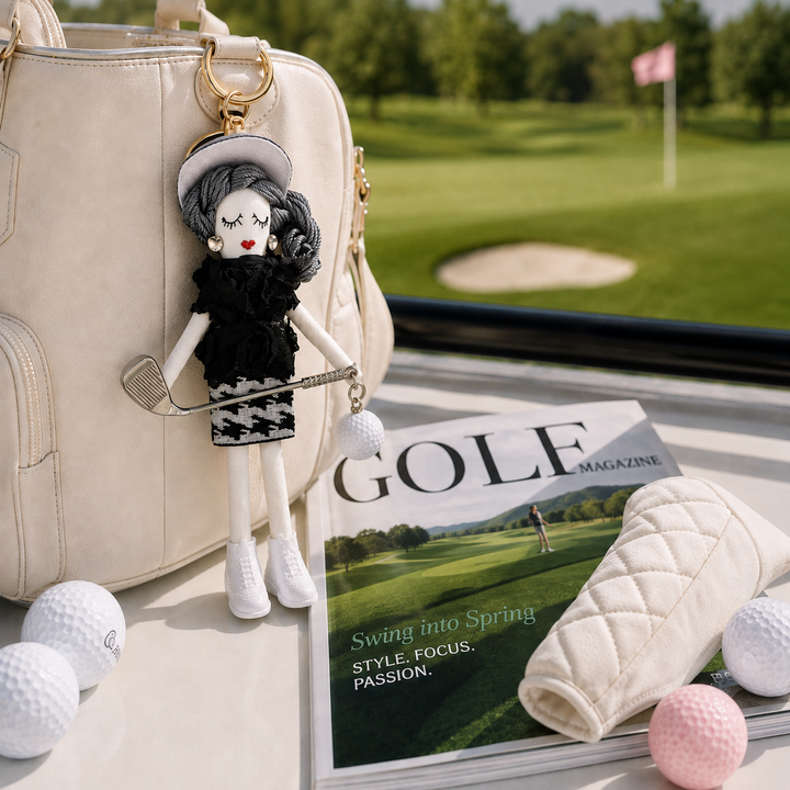 Handmade Golf Doll Bag Charm Keychain
