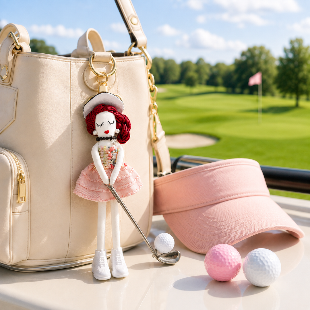 Handmade Golf Doll Bag Charm Keychain