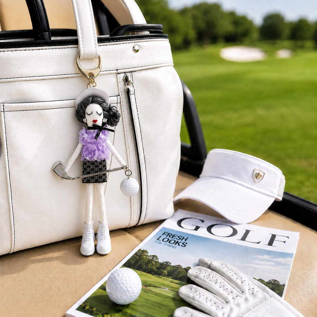 Handmade Golf Doll Bag Charm Keychain