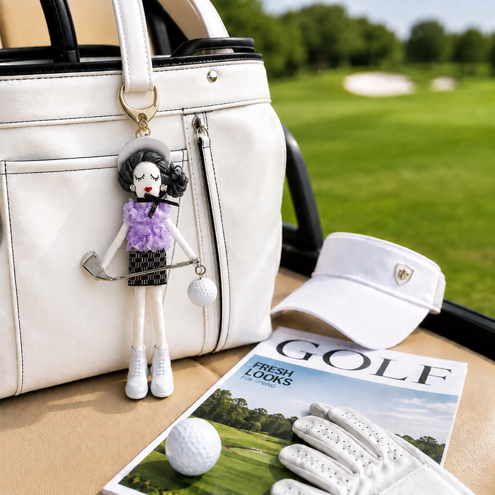 Handmade Golf Doll Bag Charm Keychain