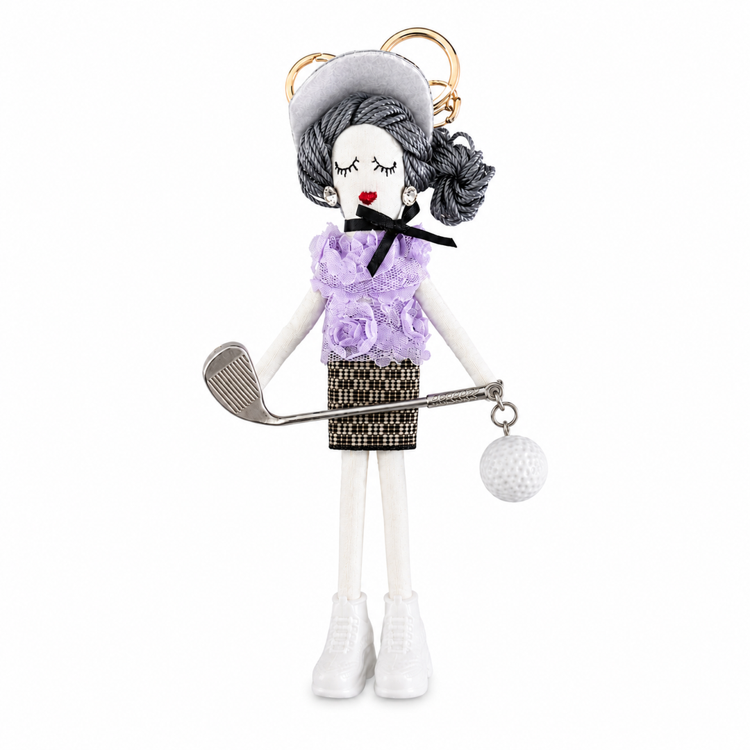 Handmade Golf Doll Bag Charm Keychain