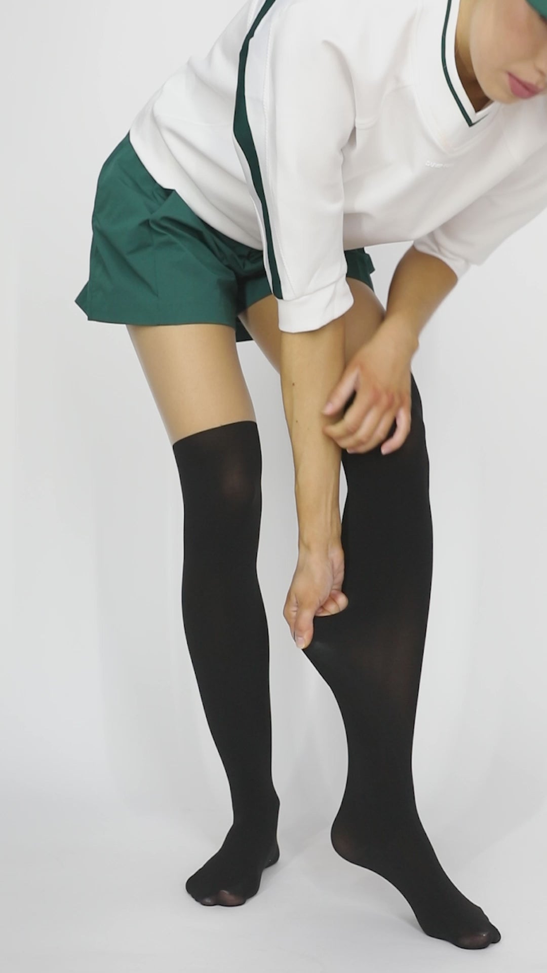 Golf Two-Tone Over-Knee-High Stockings Pantyhose Women's