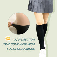 이미지를 갤러리 뷰어에 로드 , [Gamsung]Two Tone Knee-High Stocking
