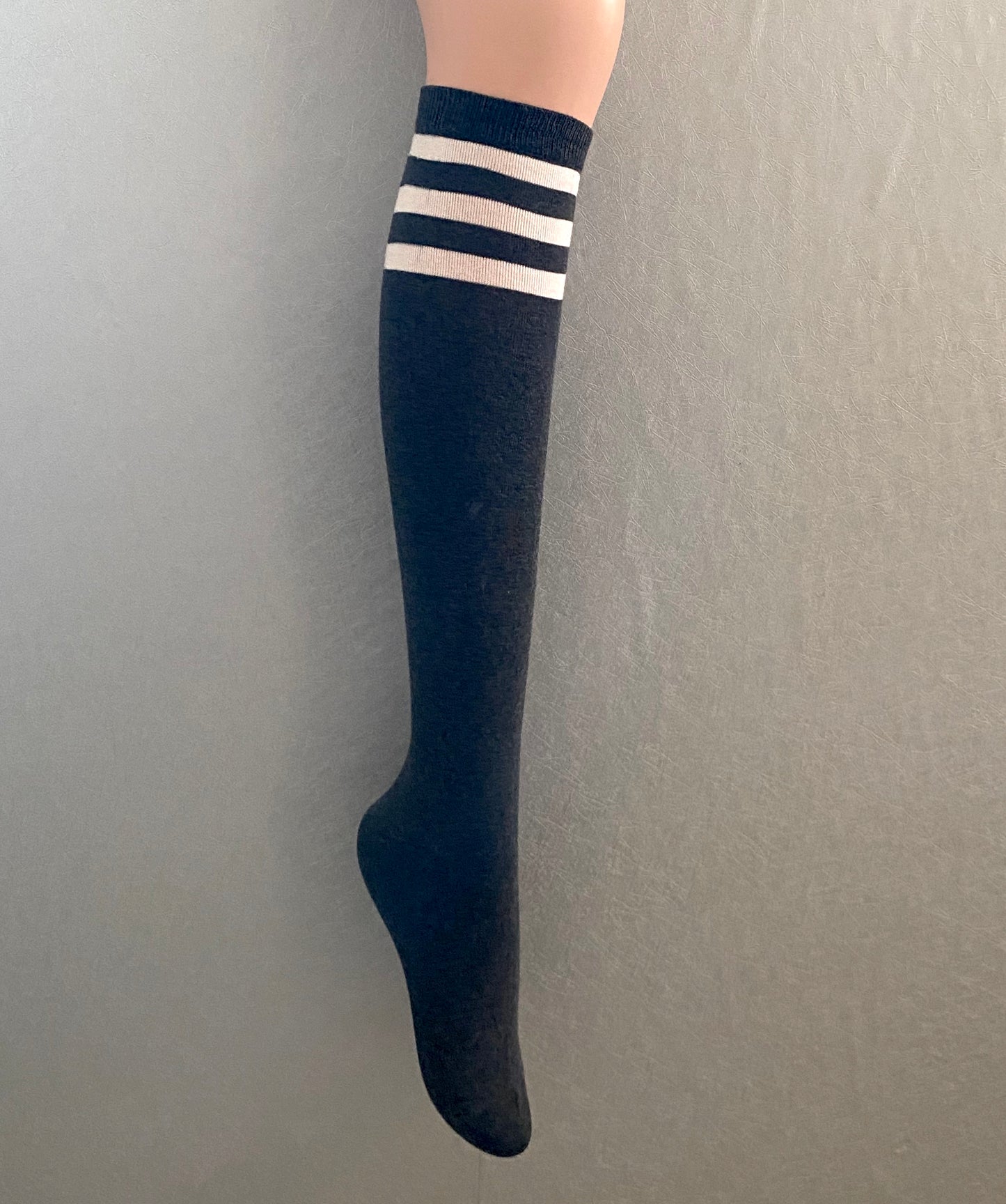 Golf Three-Striped Color Knee-high Socks ( 8 Color-Cobalt color added)