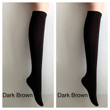 이미지를 갤러리 뷰어에 로드 , Solid Color Knee-high Socks
