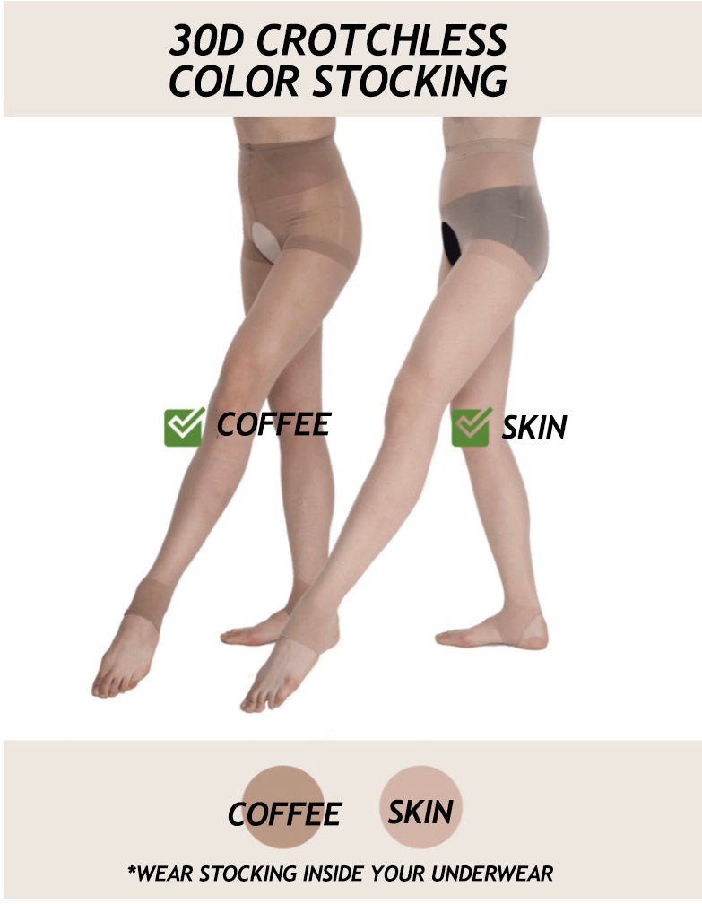 [Hello Birdie] UV protection Crotchless 30D Stocking