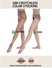 이미지를 갤러리 뷰어에 로드 , [Hello Birdie] UV protection Crotchless 30D Stocking
