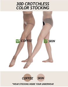 [Hello Birdie] UV protection Crotchless 30D Stocking