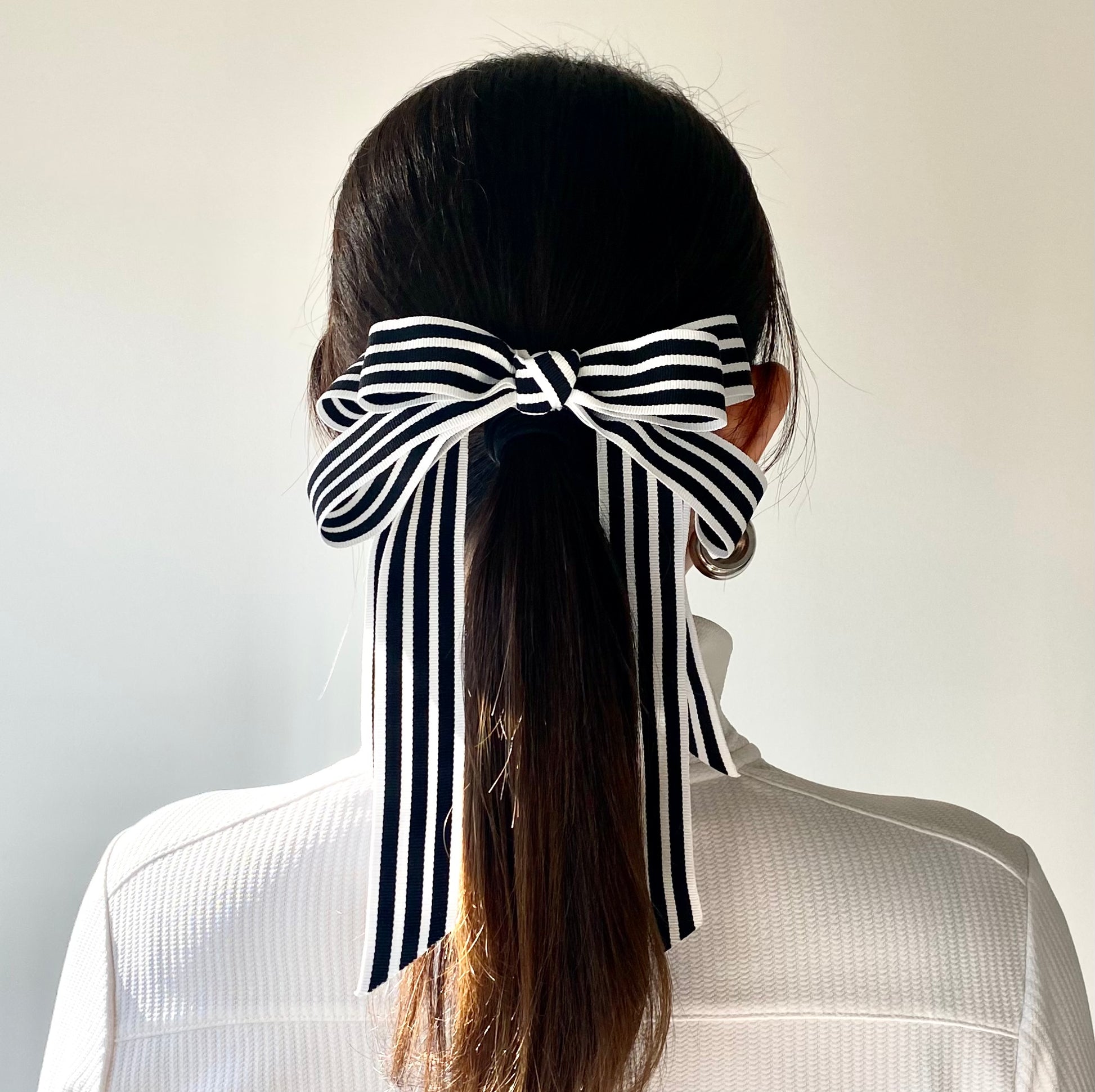 kmizlook Golf Hair Tie Ribbon ( 8 Colors) One Size / White+Black