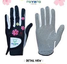 이미지를 갤러리 뷰어에 로드 , [Payapa] Women&#39;s Black Golf Gloves for both hands
