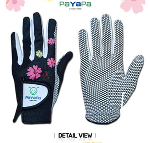 [Payapa] Women's Black Golf Gloves for both hands
